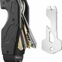 Zeeker Compact Key Organizer Keychain with Built-in Tools  Holds 1-6 Keys, Includes Bottle Opener, Hex Wrench, and Serrated Cutter  Minimalist Key Holder for Men and Women (Black)