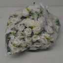 2 Big 3 Small Pieces White Fake Flower Ball Arrangement Bouquet 15 Heads Plastic Roses with Base, Suitable for Wedding Centerpiece Flower Rack for Parties Home Décor