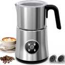 Milk Frother and Steamer, Electric Frother with Detachable Stainless Steel Jug, Hot & Cold Foam Maker for Latte, Cappuccino, Coffee, 4-in-1 Automatic Milk Warmer, 17oz Heat
