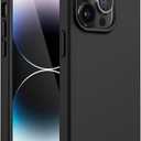 JETech Silicone Case for iPhone 14 Pro Max 6.7Inch, SilkySoft Touch FullBody Protective Phone Case, Shockproof Cover with Microfiber Lining (Black)