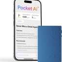 Pocket AI Voice Recorder & Smart Assistant Auto Transcription, Summaries & Action Items AI Note Taker for Meetings, Calls & Productivity - Sierra Blue