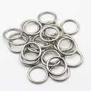 JWBIZ 30 Pcs Metal O Rings Heavy-Duty Extra Thick 3.8mm Thickness for Sewing Keychains Belts and Dog Leash (1 inch, Silver)