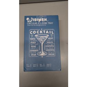 WIBIMEN Ice Cube Tray with Lid and Bin - Round Ice Trays for Freezer with Lid - Ice Cube Trays for Freezer with Ice Container (1"-2PACK White)