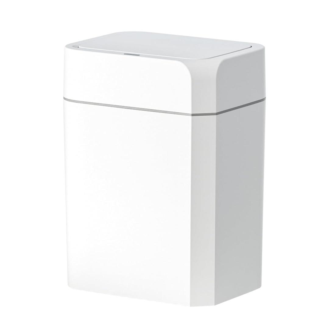 ELPHECO Bathroom Trash Can with Lid 3.5 Gallon Motion Sensor Slim Garbage Can Waterproof Smart Small Trash Bin for Bathroom, Kitchen, Office, Bedroom, Living Room, Toilet (White)