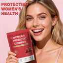 Probiotics for Women with Cranberry Extract - Daily Gummy Supplement for Feminine Balance, Digestive & Immune Support - 60 Gummies (1)