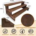 Wooden Display Stand - Rustic Cupcake Stands, Tiered Cupcake Stand, 3 Tier Wood Risers Display Stands for Cup Cake, Dessert, Spice Rack, Vendor, 2 Pack