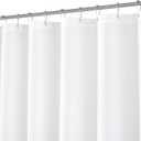 N&Y HOME 108 inch Extra Long Shower Curtain or Liner, Hotel Quality, Washable Fabric, White Bathroom Curtains with Grommets, 72x108