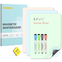 Magnetic Dry Erase Board, 3 Colors Fridge Magnet White Board Sheet with 4 Markers & 1 Eraser, Reusable Blank Magnetic Whiteboard to Write On for Refrigerator, Locker, Cabinet, Door - 8.5 x 11