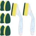 3 PCS Dish Wand with 6Pack Replacement Dish Wand Sponges,Dish Brush Pads Kitchen Cleaning Sets for Kitchen