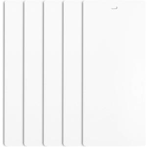 DALIX PVC Veritcal Blind Replacement Slats Curved Smooth White (82.5 Length) (5, White)