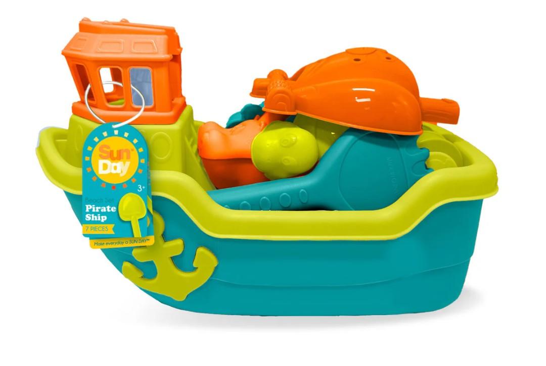 Sun Day Pirate Ship Beach Toy Set