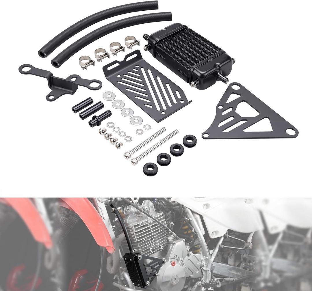 NICECNC Engine Oil Cooler Kit Compatible with Honda XR650L 1993-2025, Aluminum Radiator with Anti-Corrosion Coating, High-Performance Cooling Upgrade for Motorcycles Oil Cooler