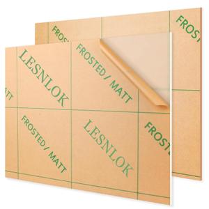 Lesnlok 18 x 24 Frosted Acrylic Sheet 1/8 inch Thick 3mm 2 Piece Bouble Sided Frosted Plexiglass Sheet,Transmittance 86%, for Decoration (2, Frosted Transparent, 18 x 24 x 1/8)