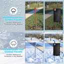 Extended Insulated Outdoor Faucet Cover for Winter Freeze Protection - 30H x 13.5W for RV Park Hydrants, Yard Hydrants, Garden Hose Bibbs, Sprinkler Systems (Black)