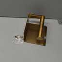 Estrend Brushed Gold Toilet Paper Holder with Shlf Brushed Gold Toilet Tissue Holder with Cell Phone Storage