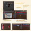 RUNBOX Wallet for Men Slim Rfid Leather 2 ID Window With Gift Box | Slim, Rfid, 2 ID Window, With Gift Box, Slim, Rfid