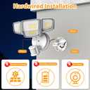 90W 10000LM LED Security Lights Motion Sensor Outdoor Lights, 4 Head Dusk to Dawn, 6500K Daylight Flood Lights Outdoor Motion Sensor, IP65 Waterproof, Motion Light for Outside, Garage, Yard, Porch