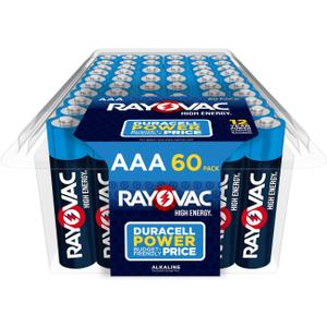 Rayovac High Energy AAA Batteries (60 Pack), Alkaline Triple A Batteries