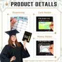 2 x Graduation Gift Card Book 7 x 5 Inch 20 Pages Gift Card Booklet Congrats Grad Organizer Greeting Card College Survival Album Keeper for Graduation Senior Gifts(Black)