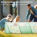 Eterish Kids Play Tunnel Toys for Toddlers, Pop Up Tents for Kids or Pets, Gift for Boy and Girl Play Tunnel Indoor and OutdoorGreen Daisy