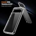 3 x Oterkin for Google Pixel 9 Pro XL Case Clear, [20X Anti-Yellowing] Transparent Shockproof Pixel 9 Pro XL Phone Case with [Tempered Glass Screen Protector][Built-in 4 Airbags][10FT Military] (Black)