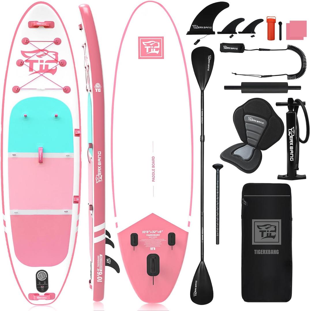 Inflatable Paddle Board with Premium SUP Board Accessories, Allround Paddle Boards for Adults/Kids,Stand Up Paddle Board Defender Collection