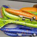 Fuwidvia 3 Pack Airplane Launcher Toys, 13.2'' LED Foam Glider Plane Toy for Boys, 2 Flight Modes Outdoor Flying Toys Birthday Gifts for Boys Girls 4 5 6 7 8 9 10 11 12 Year Old (Blue&Green&Orange)