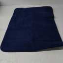 American Soft Linen 20"x28" Fluffy Foamed Slip Reducer Bath Rug, Machine Washable Area Bath Mat Rugs for Bathroom, Navy Blue