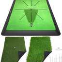 Golf Hitting Mat,Golf Training Mat for Swing Path Feedback Detection Batting, Extra Replaceable Golf Practice Mat 16"x12", Golf Gifts for Men Women for Home Indoor Outdoor