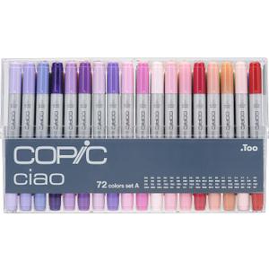 Copic Ciao, Ultra-blendable alcohol markers, 72 color Set A
