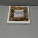 eletecpro 4x4 Vintage Picture Frame with Real Glass Cover, Ornate Antique Photo Frame, Display 4x4 Picture for Tabletop or Wall, Green Home Decor for Gallery Art