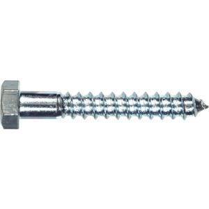 The Hillman Group 591014 Hex Lag Screw, 1/4 by 2-Inch, Zinc, 16-Pack