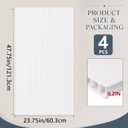 4 Pack 23.8''x 47.8''x 0.2'' Polycarbonate Fluorescent Light Covers, Cuttable Fluorescent Lighting Diffuser Panel, Drop Ceiling Light Replacement Sheet for 2 x4 ft Fixture Home Office, 47.75" x 23.75" x 0.2"