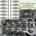 Rocker Arm and Lifter Kit 12 Pcs for ChrysIer 200 300 for Dodge for Ram 1500 for Challenger for Journey for Jeep for Grand for Cherokee for Wrangler 3.6 2011-2020 Replace 5184296AH 5184332AA