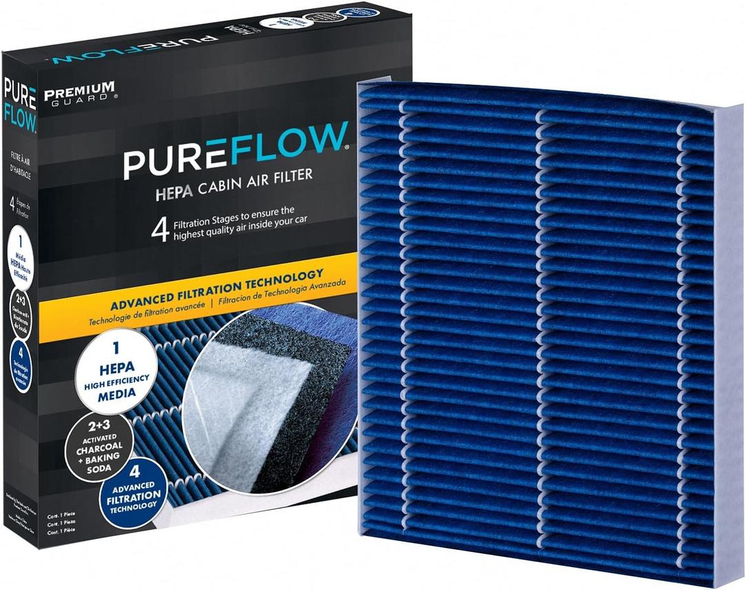 PureFlow HEPA Cabin Air Filter PC4479HX | Fits 2022-2025 Nissan Frontier, 2017-2024 TITAN, Armada, 2014-2024 INFINITI QX80, 2016-2024 Q50, 2009-2024 Nissan GT-R