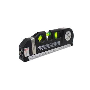 Fixit Laser Level Gauge Horizontal and Vertical Measure Aligner 8ft Standard Metric Rulers Multi-Purpose Laser Levels
