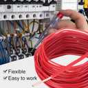MECCANIXITY THHN Wire 14AWG 200 Feet Electrical Wire Insulated Solid Copper Rated up to 600 Volts for Residential Industrial Grounding Electrical, UL Listed, Red