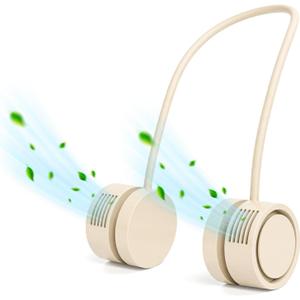 Neck Fan, Portable Bladeless Neck Fans, 4000mAh Foldable Rechargeable Bladeless Fan, 3 Speeds & Enhanced Cooling Power, HandsFree USB Personal Fan for Men, Women, Outdoor, Travel, Ideal Gift(White)