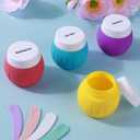 4 x Travel Containers for Toiletries, GLAMFIELDS TSA Approved 1.7oz 50ml Travel Size Silicone Cream Jars BPA Free, Leak-proof Travel Essentials with Lid for Cosmetic Face Hand Body Cream Purple (4 Pack)