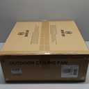 ZMISHIBO Outdoor Ceiling Fans with Light for Patios,Waterproof Gazebo Fan with Remote Control Smart App, 3CCT Dimmable, Plug in Caged Ceiling Fan with Pull Chain for Porch Pergola, Black