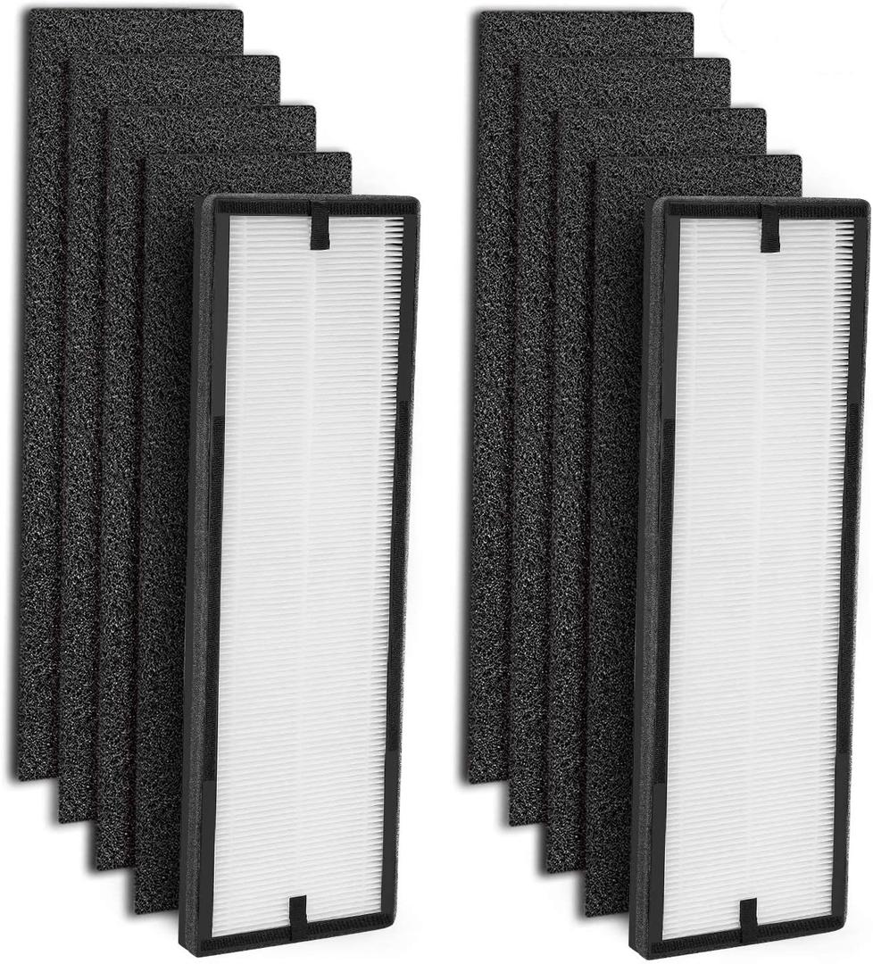 NEA-F1 H13 True HEPA Replacement Filter for Eureka NEA120 and Toshiba Smart WiFi Air Purifier2 Pack NEA-F1 H13 True HEPA Filter and 7 Pack NEA-C1 Activated Carbon Replacement Filter