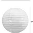 BEISHIDA 6-Inch White Paper Lanterns Decorative Chinese/Japanese Hanging Round Paper Lanterns Lamp for Birthday, Wedding, Christmas, Bridal, Home Decor, Party Decoration (6 Packs)