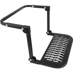 DICMIC Folding Heavy Duty Tire Step for Truck, SUV and RV Adjustable Tire Mounted Step Fit Most Tire from 10.2 to 14.4, Rated up to 300 Lbs, Shark Jaw Shape Non-Slip Design, Black