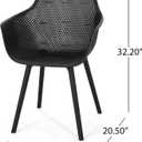 Christopher Knight Home Davina Outdoor Dining Chair (Set of 4), Black