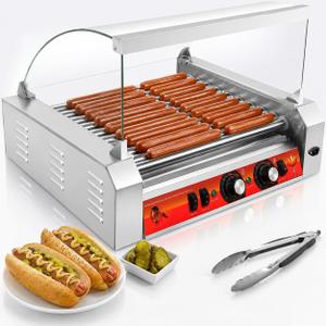 Vexon Commercial Electric Hot Dog Roller with 11 Rollers