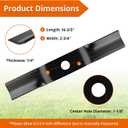 K5583-34340 Mower Blades Compatible with Kubota 48" Deck Z723 Z724, K5583-34350 Blades Fit for RCK48P-751Z 781Z Mowers, Replace K5583-97530, 15314, 340-458, 3 Pack
