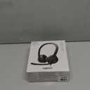 Logitech H390 Wired Headphones with Mic, USB-A Headset with Microphone for PC, Noise Cancelling Microphone for Video Meetings, Music, Gaming - Black