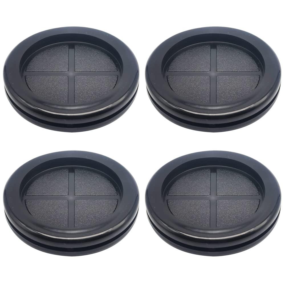 Rubber Grommet, Rubber Grommets for Wiring, 2-1/8" ID, 2-1/2 Drill Hole, Rubber Hole Plugs, Synthetic Wire Grommets Protector, Firewall Plug Grommet, Double-Sided - 4 Pack