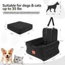 NEEZUKAR Dog Car Seats for Small/Medium Dogs, Elevated Memory Foam Dog Booster Seat, Detachable Washable Pet Car Seat with Safety Belts & Storage Pockets (Black)
