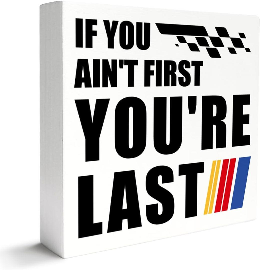 Racing Gifts for Women Men, Racing Race Car Decor for Home Room Man Cave, Race Racing Decorations for Room, Car Lover Gifts for Racing Lover Men Women, Last